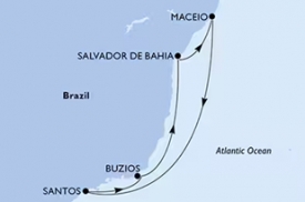 Cruzeiro pela Costa Brasileira: De Santos a Maceió